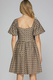 TAKE A BOW PUFF SLEEVE DRESS