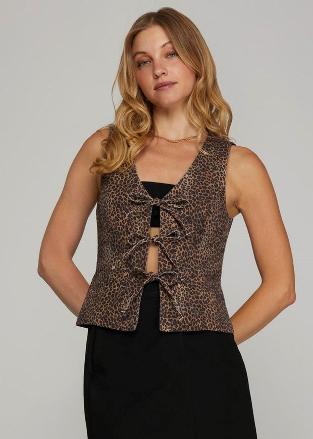 FIERCELY YOURS LEOPARD TWILL VEST