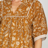 FALL FOR FLORAL BOTANICAL PRINT BLOUSE