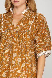 FALL FOR FLORAL BOTANICAL PRINT BLOUSE