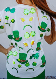 QUEEN OF SPARKLES:  ST PATRICKS DAY ICON TEE
