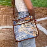 POSIE CLEAR CROSSBODY PURSE - SILVER