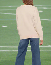 FRIDAY NIGHT LIGHTS CREAM FOOTBALL SWEATER