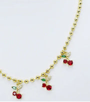 TREASURE JEWELS:  CHERRY GEMSTONE NECKLACE