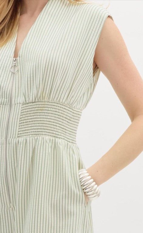 SUMMER JOURNEY PINSTRIPE ROMPER