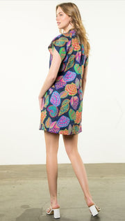 SEASHELL SERENADE PRINT DRESS