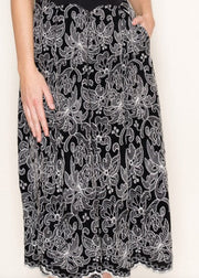 NAPA NIGHTS EMBROIDERY MIDI DRESS