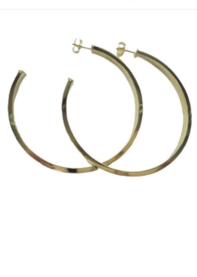 SHEILA FAJL LUNARIA BURNISHED HOOPS