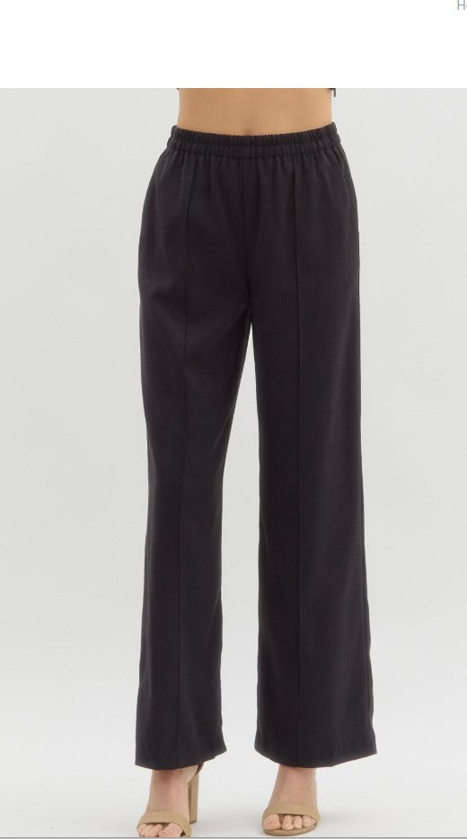 SO GET THIS BLACK HIGH WAISTED WIDE LEG TROUSERS