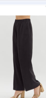 SO GET THIS BLACK HIGH WAISTED WIDE LEG TROUSERS