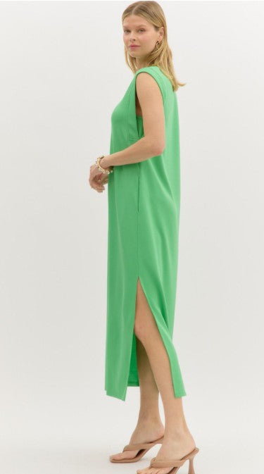 ROAD TRIP READY KELLY GREEN MAXI DRESS