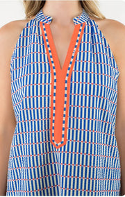 SWEET MOMENTS BLUE STRIPED DRESS