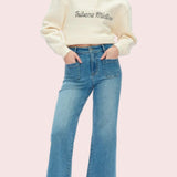 BAYEAS HIGH RISE WIDE LEG JEANS