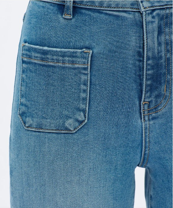 BAYEAS HIGH RISE WIDE LEG JEANS