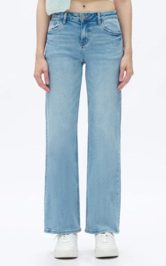 BAYEAS ALSA MID RISE WIDE LEG JEANS