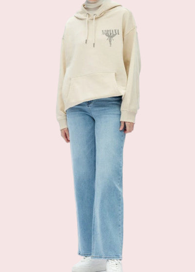 BAYEAS ALSA MID RISE WIDE LEG JEANS