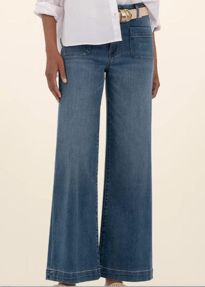 KUT LOYALTY HIGH RISE MEG WIDE LEG JEANS
