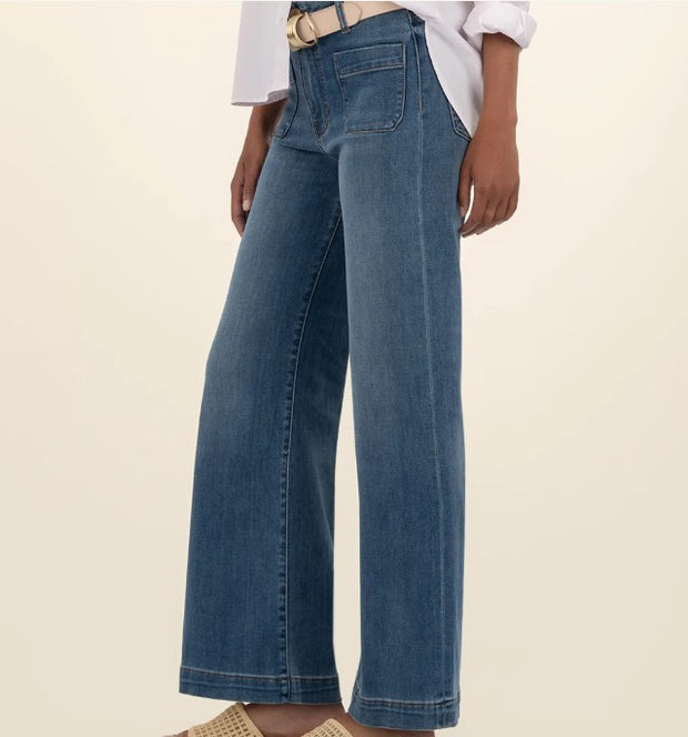 KUT LOYALTY HIGH RISE MEG WIDE LEG JEANS