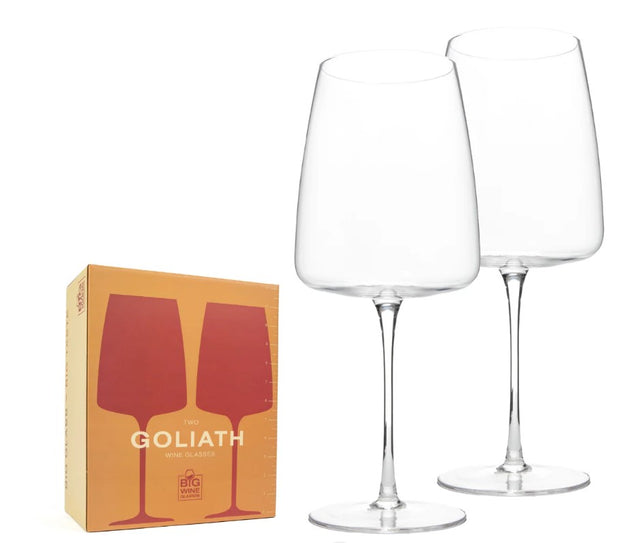 GOLIATH BIG WINE GLASSES - SET OF TWO