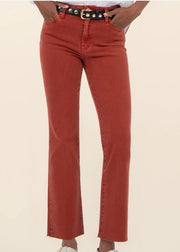 KUT FROM THE KLOTH:  KELSEY HIGH RISE ANKLE FLARE PAPRIKA