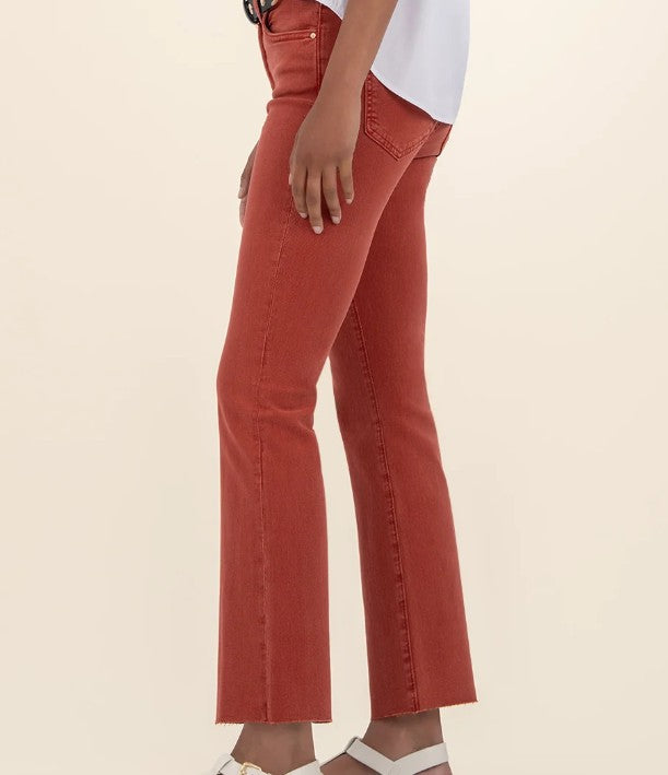KUT FROM THE KLOTH:  KELSEY HIGH RISE ANKLE FLARE PAPRIKA