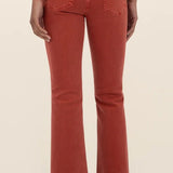 KUT FROM THE KLOTH:  KELSEY HIGH RISE ANKLE FLARE PAPRIKA