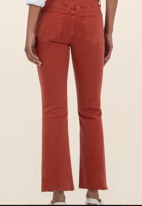 KUT FROM THE KLOTH:  KELSEY HIGH RISE ANKLE FLARE PAPRIKA