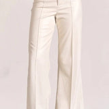 OPEN MINDED VEGAN LEATHER PANTS - BLACK, CHARCOAL OR WHITE