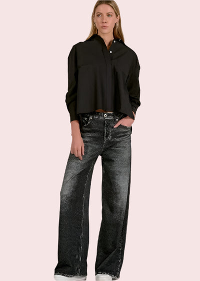 ELAN SWEATPANT JEANS IN GREY WASH