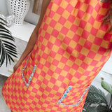 PLAID JEWEL POCKET COTTON TANK DRESS