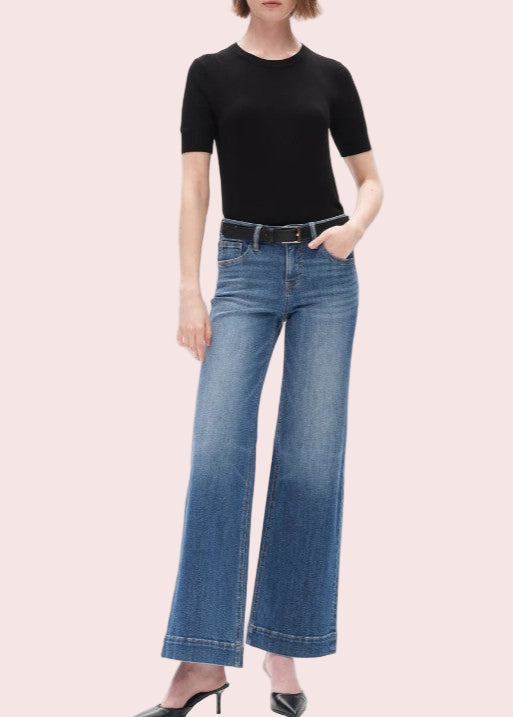 BAYEAS LOW RISE WIDE LEG JEANS