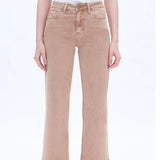 BAYEAS BELLA MID RISE STRAIGHT LEG JEANS - BEIGE