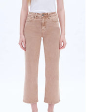 BAYEAS BELLA MID RISE STRAIGHT LEG JEANS - BEIGE
