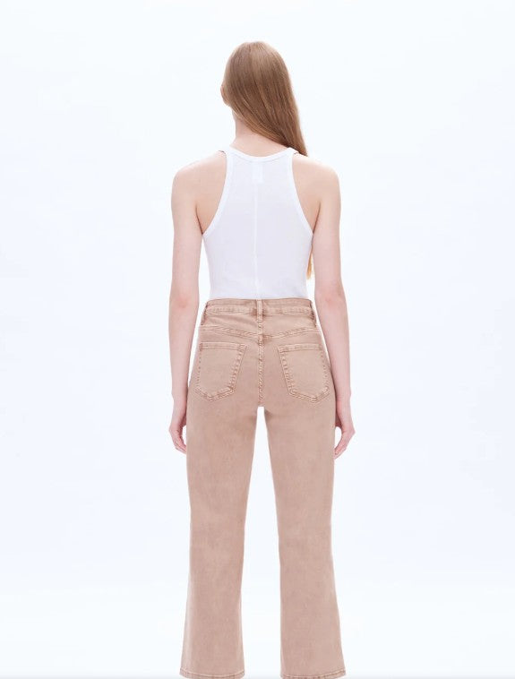 BAYEAS BELLA MID RISE STRAIGHT LEG JEANS - BEIGE