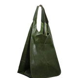 RETRO OVERSIZED SOFT VEGAN LEATHER TOTE - BLACK, CAMEL OR OLIVE