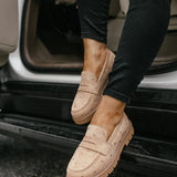 STUD MUFFIN FAUX SUEDE LOAFERS