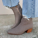 SUCH A TEASE BOOTS IN HOUNDSTOOTH OR BLACK
