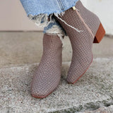 SUCH A TEASE BOOTS IN HOUNDSTOOTH OR BLACK