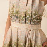 PRIMROSE PATH FLORAL STRAPLESS MIDI DRESS