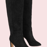 ADRIANA TALL SUEDE BOOTS - BLACK OR BEIGE