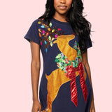 ONLINE EXCLUSIVE:  QUEEN OF SPARKLES SEQUIN RUDOLPH WREATH DRESS