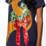 ONLINE EXCLUSIVE:  QUEEN OF SPARKLES SEQUIN RUDOLPH WREATH DRESS