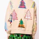 ONLINE EXCLUSIVE:  QUEEN OF SPARKLES PLAID CHRISTMAS TREE SWEATSHIRT