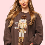 ONLINE EXCLUSIVE:  QUEEN OF SPARKLES ESPRESSO MARTINI NUTCRACKER SWEATSHIRT