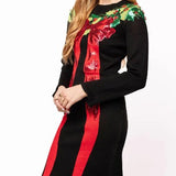 ONLINE EXCLUSIVE:  QUEEN OF SPARKLES WREATH MIDI DRESS