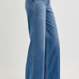 RISEN HIGH RISE ANKLE WIDE PINTUCK JEANS