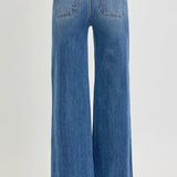 RISEN HIGH RISE ANKLE WIDE PINTUCK JEANS