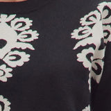 UPTOWN EASE BLACK SWEATER TOP