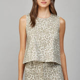 SHIMMER INSTINCT METALLIC ANIMAL PRINT TANK