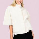 IVY JANE FAUX CAPELET JACKET